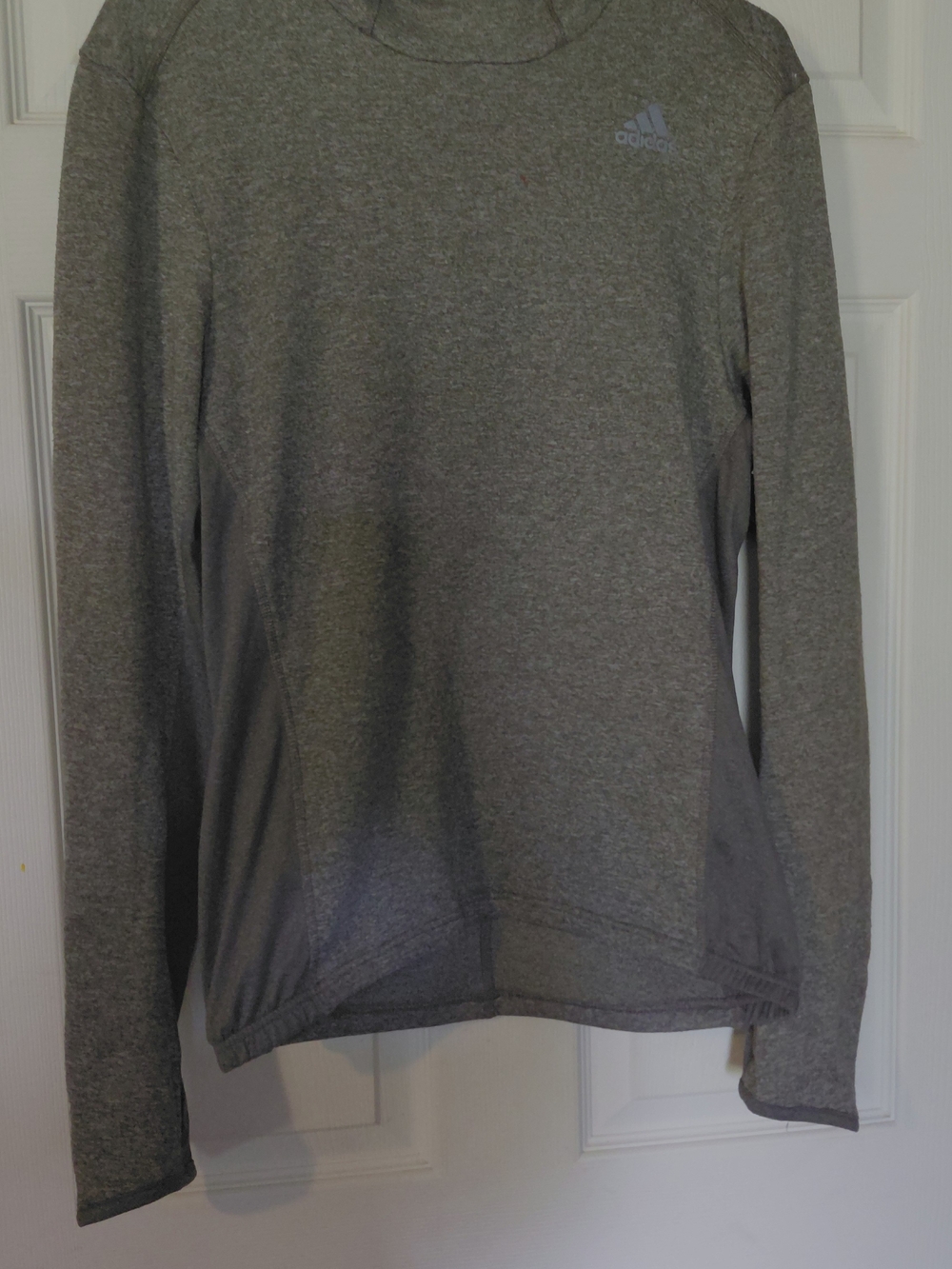 Adidas Men’s Grey Performance Long-Sleeve Sweater